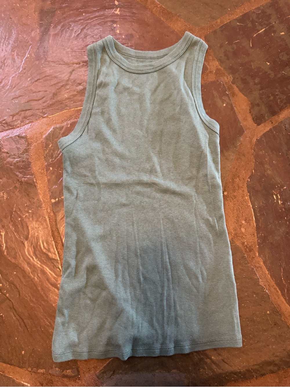 a new day Olive Green Ribbed Tank